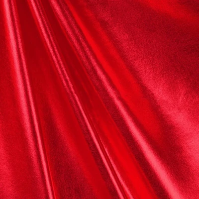 Red Foil Metallic Spandex