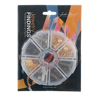 John Bead Clamp Ends Assortment Round 8 Slot Jewelry Making Kit, 138ct.