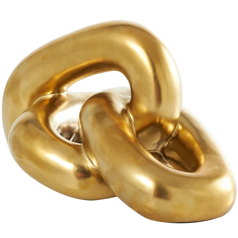 11" Ceramic 3-Link Chain Sculpture