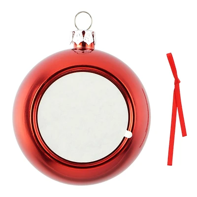 3" Sublimation Ball Ornament with Window Insert by Make Market