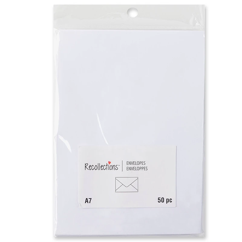 5.25" x 7.25" White Envelopes, 50ct. by Recollections™