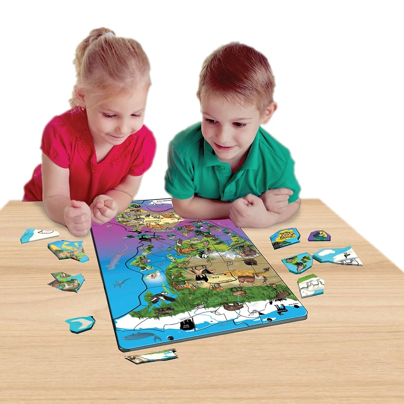 Animal Magnetism® Magnetic Wildlife Map Puzzle: Asia & Australia