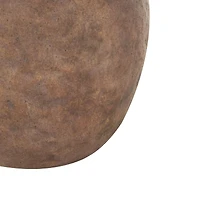 10.5" Copper Antique-Style Textured Ceramic Vase with Handles