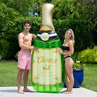 94" Green & Gold Champagne Bottle Swimming Pool Float