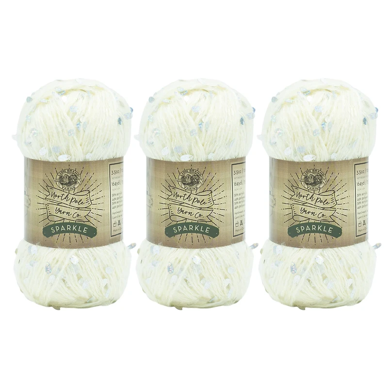 3 Pack Lion Brand® North Pole Yarn Co. Sparkle Yarn