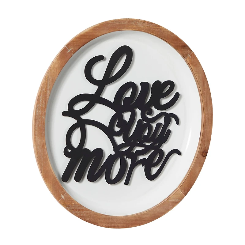 White Metal Farmhouse Wall Decor 17" x 17" x 2"