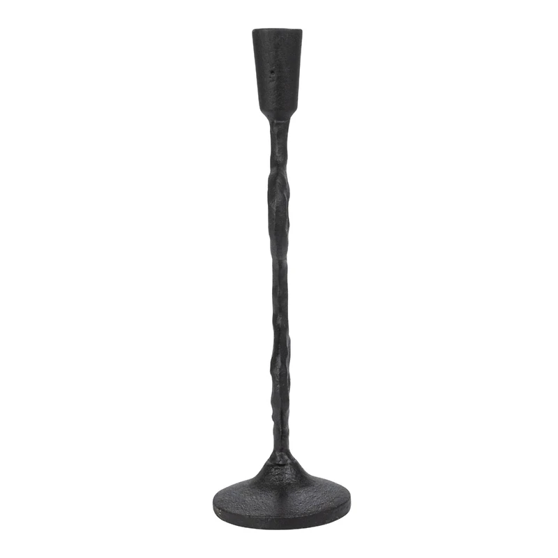 Hello Honey® Black Decorative Cast Metal Taper Candle Holder