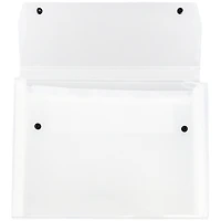 JAM Paper 9" x 13" Clear Plastic Accordion Folder