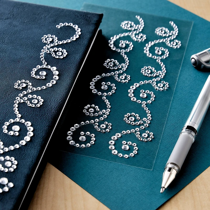 Clear Iridescent Flourishes Bling Stickers By Recollections™