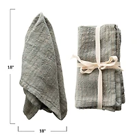 Hello Honey® Blue Striped Square Woven Linen Napkin, 4ct.