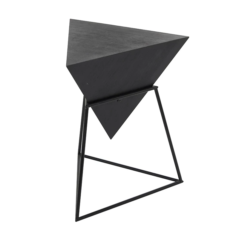 24" Metal Modern Accent Table