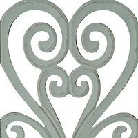 American Art Décor™ 36" Distressed Hand-Carved Seafoam Green Wood Wall Medallion Panel