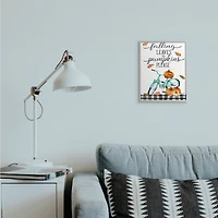 Stupell Industries Fall Leaves Pumpkin & Turquoise Bicycle Gray Framed Wall Art