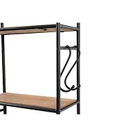 Hello Honey® 32" Metal & Wood Shelf With Hooks