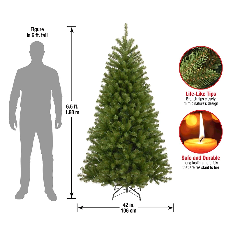 6.5ft. Unlit North Valley™ Spruce Medium Artificial Christmas Tree