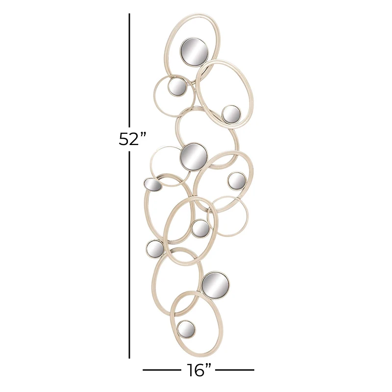 52" Gold Glam Abstract Metal Wall Décor