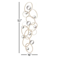 52" Gold Glam Abstract Metal Wall Décor