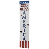 36" Stars & Stripes God Bless America Patriotic Wood Wall Sign