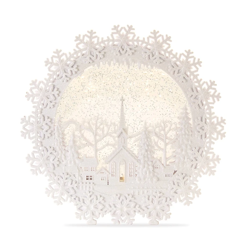 12.25" LED Church Scene Snow Globe