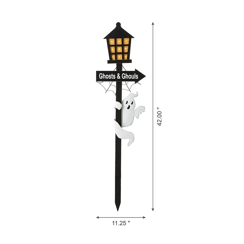 Glitzhome® 42" Lighted Halloween Haunted House Yard Stake