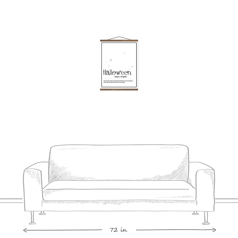 Halloween Definition 16" x 20" Teak Hanging Canvas