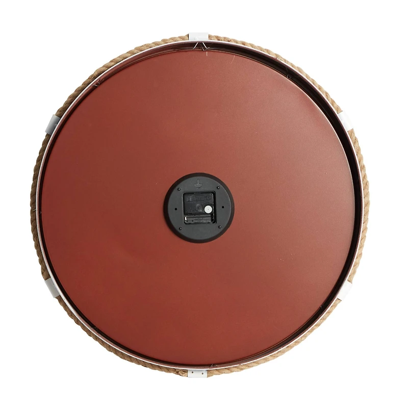 Turquoise Coastal Metal Wall Clock