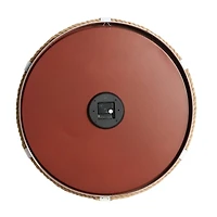 Turquoise Coastal Metal Wall Clock