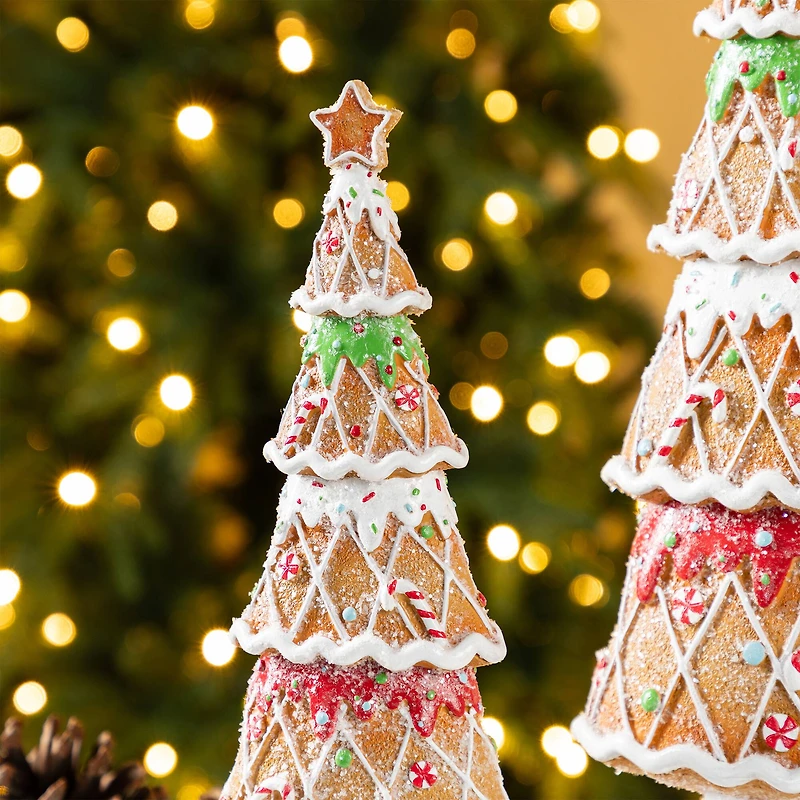 Glitzhome® Resin Christmas Tree Table Decor Set