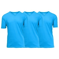 Galaxy by Harvic Men's Short Sleeve V-Neck T-Shirt 3 Pack