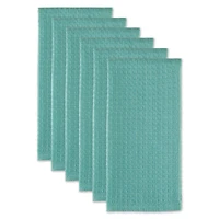 DII® Aqua Recycled Cotton Waffle Dish Towels, 6ct.