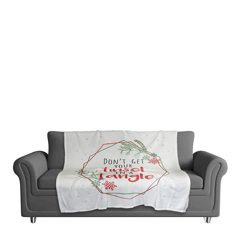 Tinsel Tangle 50x60 Coral Fleece Blanket