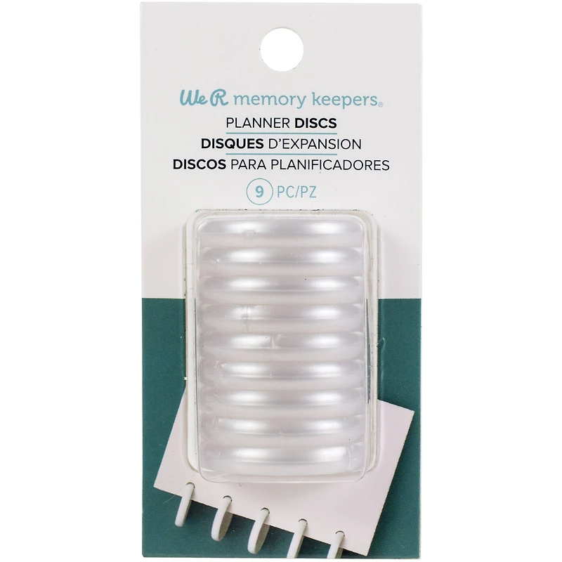 We R Memory Keepers® Pearl Crop-A-Dile Power Punch Planner Discs, 9ct.