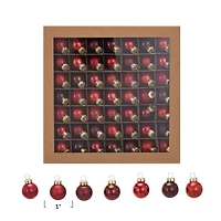 Hello Honey® 1" Red Round Glass Ball Ornaments, 49ct.