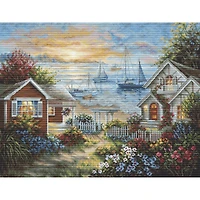 Luca-S Tranquil Seafront Counted Cross Stitch Kit