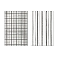 MUkitchen Stainless Steel Gray Farmhouse Kitchen Towels, 2ct.