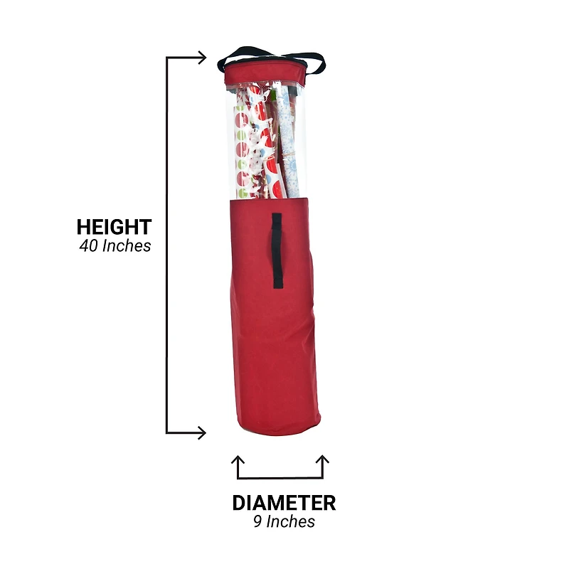 Santa's Bag Christmas Wrapping Paper Storage Container