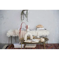 Hello Honey® Bloomingville 12.5" Ivory Sculptural Arched Stoneware Vase