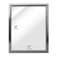 Head West Nickel & Chrome Framed Wall Vanity Mirror