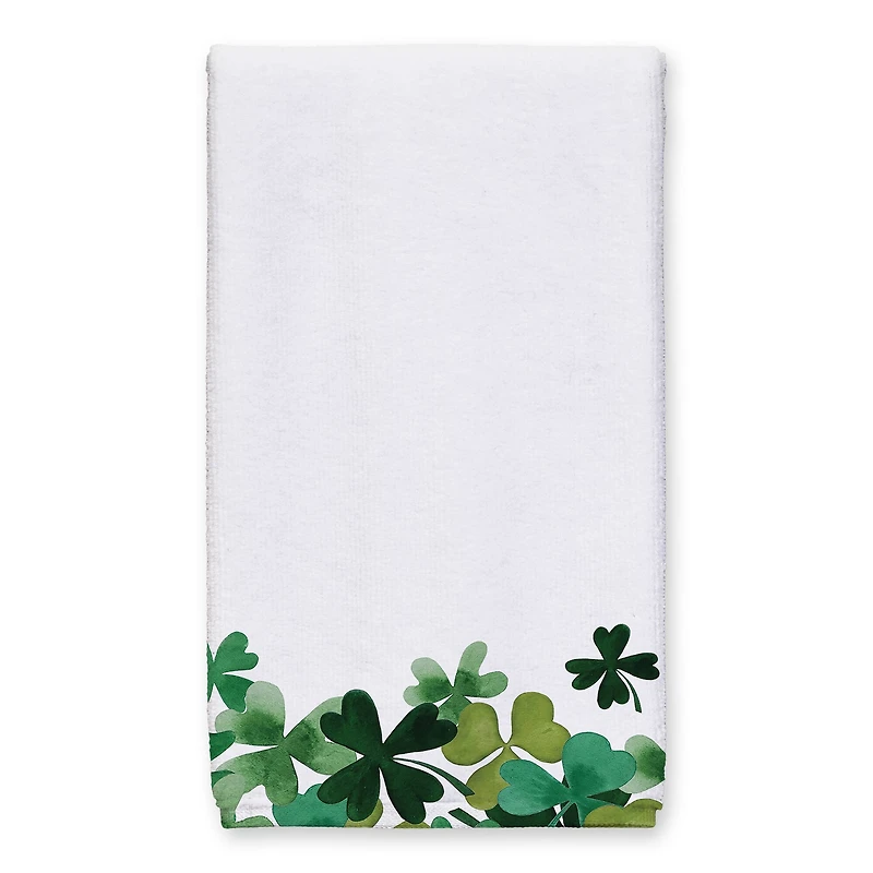 Irish Kisses Shamrock Wishes Tea Towel Set of 2