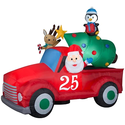 8ft. Airblown® Inflatable Santa in Vintage Truck