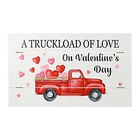 Glitzhome® 24" Wooden Valentine's Truck Wall Sign