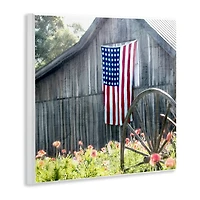 Stupell Industries Americana Barn Floral Farmland Wall Plaque Art