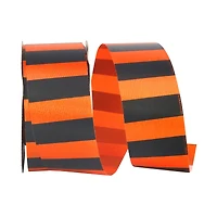 JAM Paper 1.375'' x 25yd. Fall Cabana Stripe Ribbon