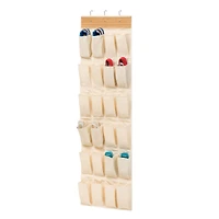 Honey Can Do Bamboo 24-Pocket Over-the-Door Shoe Rack