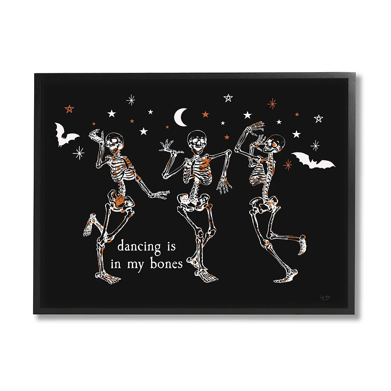 Stupell Industries Dancing In My Bones Skeletons Framed Giclee Art