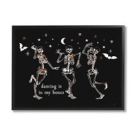 Stupell Industries Dancing In My Bones Skeletons Framed Giclee Art