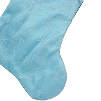 20.5" Glitter Snowflake Christmas Stocking, Blue