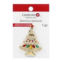 Gem-Studded Christmas Tree Brooch by Celebrate It™