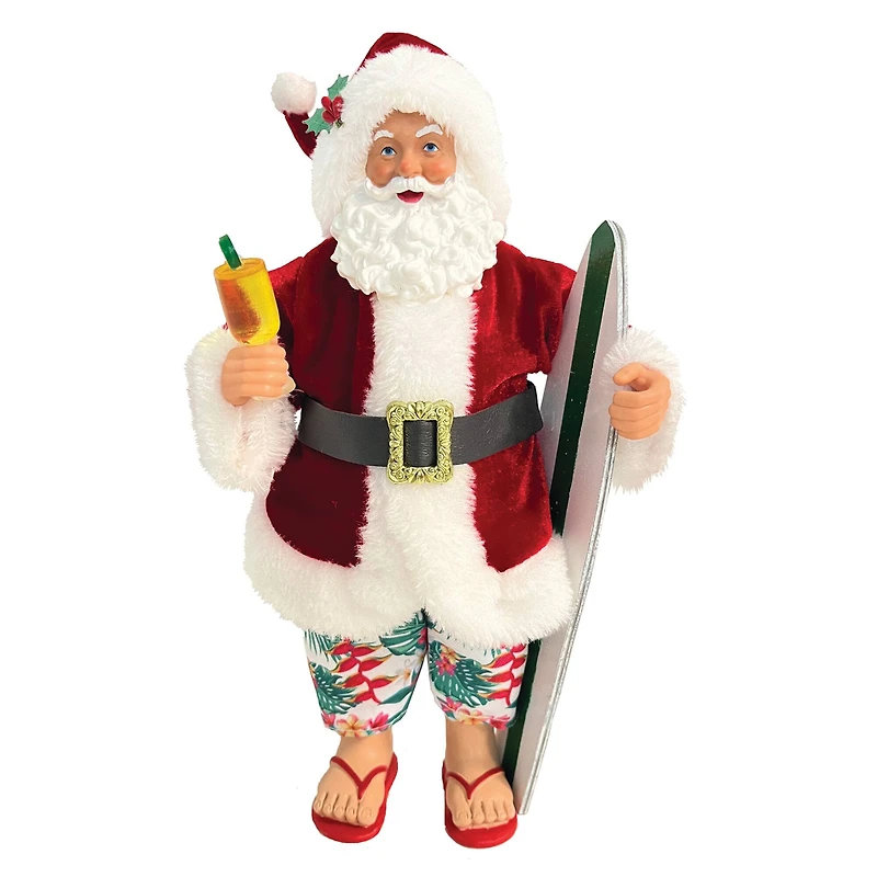 Santa's Workshop 10" Surf’s Up Santa