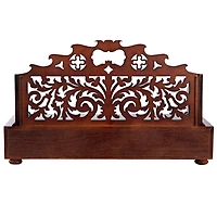 18" Antiquarian Floral Tracery Desktop Book Organizer